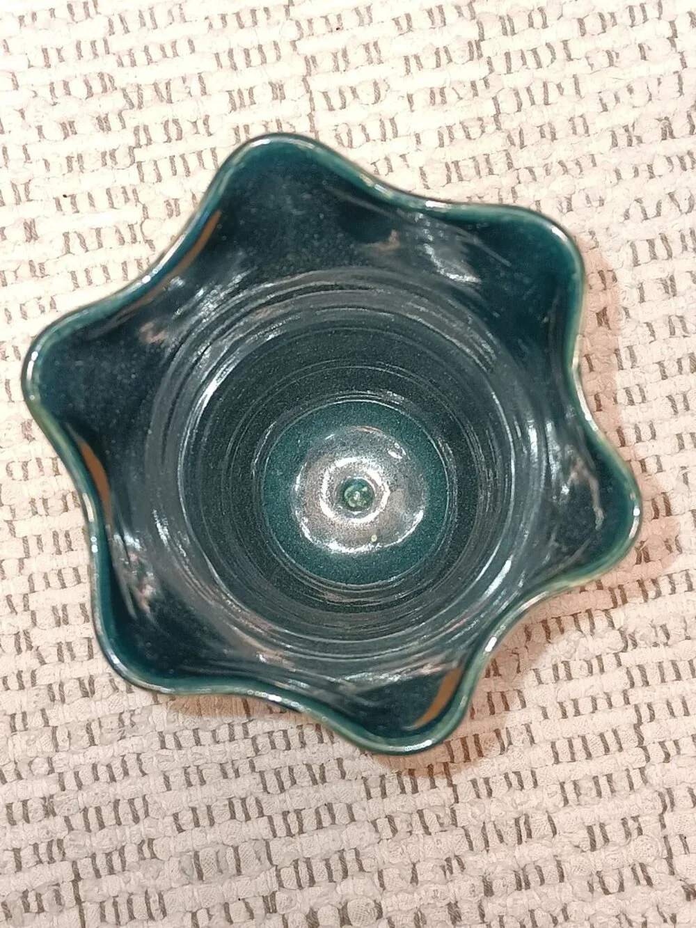 Handmade Artisan Pottery Fluted Edge 6